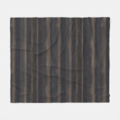 Donkere Japandi Geschroeid Hout Houtskool Minimali Fleece Deken (Voorkant (Horizontaal))