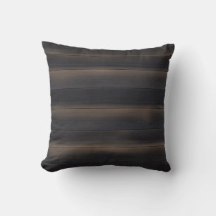 Donkere Japandi Geschroeid Hout Houtskool Minimali Kussen