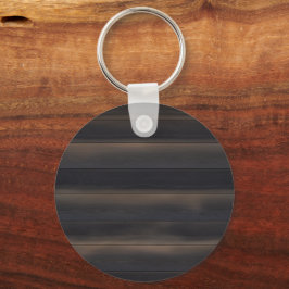 Donkere Japandi Geschroeid Hout Houtskool Minimali Sleutelhanger