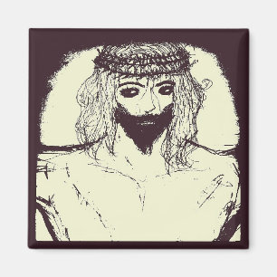 Donkere Jezus zal de wereld redden en de wereld af Magneet