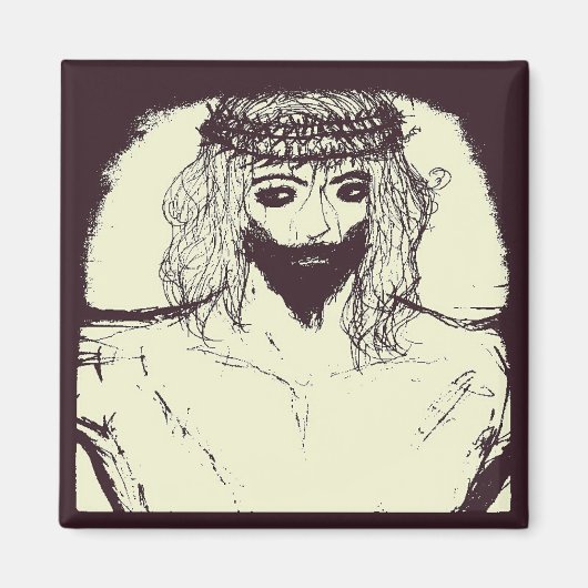 Donkere Jezus zal de wereld redden en de wereld af Magneet (Voorkant)