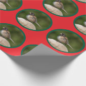 Donkere Junco Kerst Cadeaupapier (Hoek)