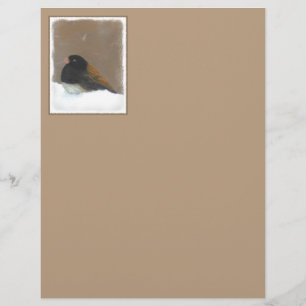 Donkere Junco-schilderijen - originele vogelkunst