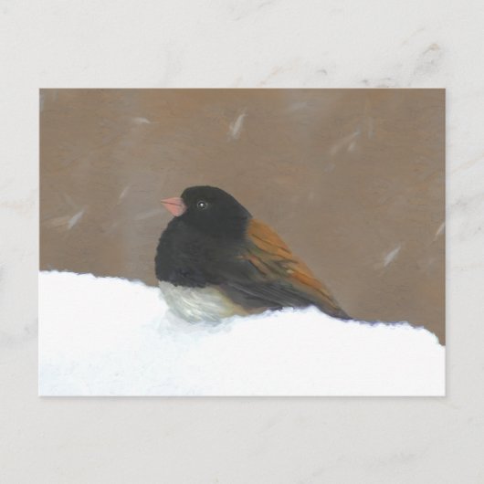 Donkere Junco-schilderijen - originele vogelkunst Briefkaart (Voorkant)
