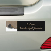 Donkere Junco-schilderijen - originele vogelkunst Bumpersticker (Op auto)