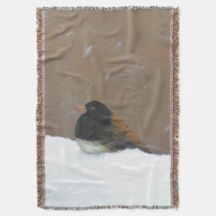 Donkere Junco-schilderijen - originele vogelkunst Deken