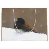 Donkere Junco-schilderijen - originele vogelkunst Groot Cadeauzakje (Voorkant)