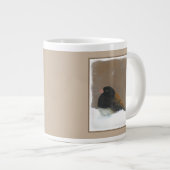 Donkere Junco-schilderijen - originele vogelkunst Grote Koffiekop (Voorkant rechts)