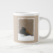 Donkere Junco-schilderijen - originele vogelkunst Grote Koffiekop (Rechts)