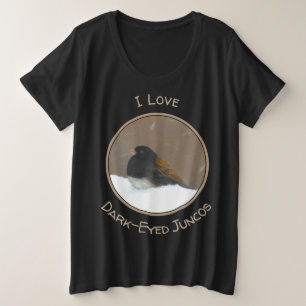 Donkere Junco-schilderijen - originele vogelkunst Grote Maat T-shirt
