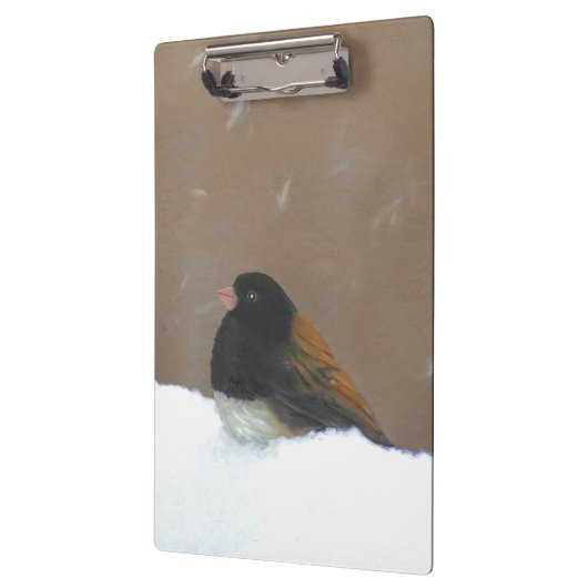 Donkere Junco-schilderijen - originele vogelkunst Klembord (Links)