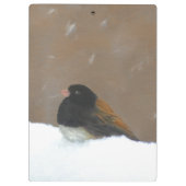 Donkere Junco-schilderijen - originele vogelkunst Klembord (Achterkant)