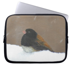 Donkere Junco-schilderijen - originele vogelkunst Laptop Sleeve