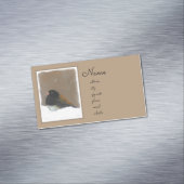 Donkere Junco-schilderijen - originele vogelkunst Magnetisch Visitekaartje (Voorbeeld)