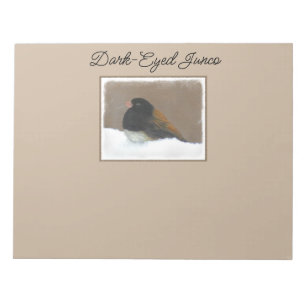 Donkere Junco-schilderijen - originele vogelkunst Notitieblok