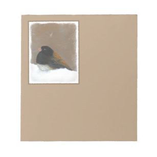 Donkere Junco-schilderijen - originele vogelkunst Notitieblok