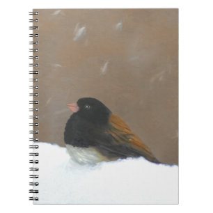 Donkere Junco-schilderijen - originele vogelkunst Notitieboek