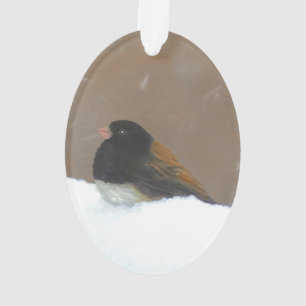 Donkere Junco-schilderijen - originele vogelkunst Ornament