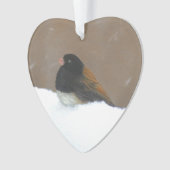 Donkere Junco-schilderijen - originele vogelkunst Ornament (voorkant)