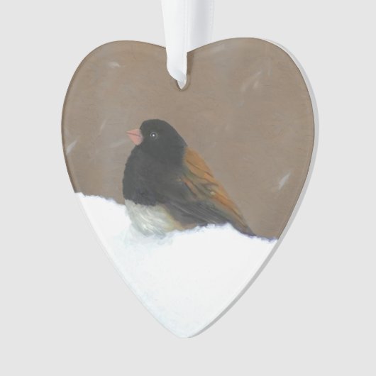 Donkere Junco-schilderijen - originele vogelkunst Ornament (voorkant)