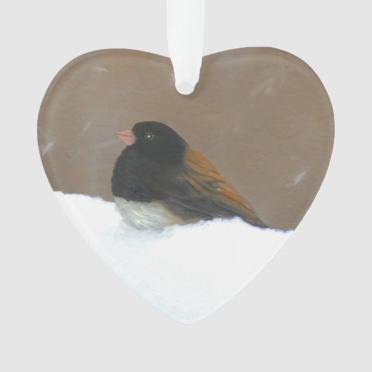 Donkere Junco-schilderijen - originele vogelkunst Ornament (voorkant)