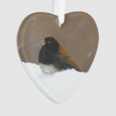 Donkere Junco-schilderijen - originele vogelkunst Ornament (voorkant)