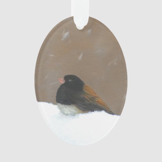 Donkere Junco-schilderijen - originele vogelkunst Ornament (voorkant)