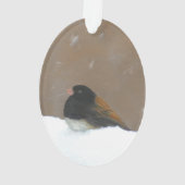 Donkere Junco-schilderijen - originele vogelkunst Ornament (achterkant)