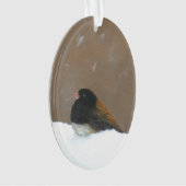 Donkere Junco-schilderijen - originele vogelkunst Ornament (voorkant)