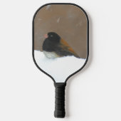 Donkere Junco-schilderijen - originele vogelkunst Pickleball Paddle (Achterkant)
