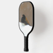 Donkere Junco-schilderijen - originele vogelkunst Pickleball Paddle (Links)