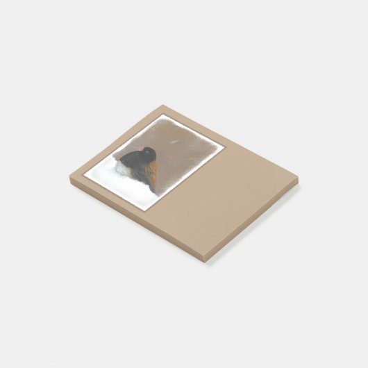 Donkere Junco-schilderijen - originele vogelkunst Post-it® Notes (Schuin)