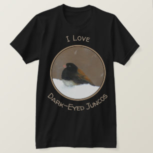 Donkere Junco-schilderijen - originele vogelkunst T-shirt