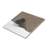 Donkere Junco-schilderijen - originele vogelkunst Tegeltje (Zijkant)