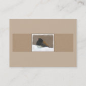 Donkere Junco-schilderijen - originele vogelkunst Visitekaartje (Achterkant)