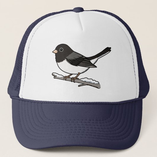 Donkere Junco Sneeuwvogel Trucker Pet (Voorkant)