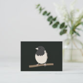 Donkere Junco-vogelkunst Visitekaartje (Staand voorkant)