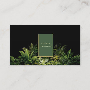 Donkere Jungle Tropisch Lofwerk Minimalistisch Zwa Visitekaartje
