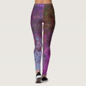 Donkere juweelkleurige alcoholinkt Abstract Leggings (Achterkant)