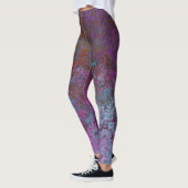 Donkere juweelkleurige alcoholinkt Abstract Leggings (Links)