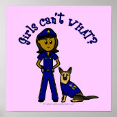 Donkere K9 politiemeisje Poster (Voorkant)