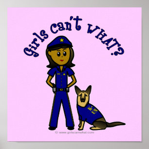 Donkere K9 politiemeisje Poster