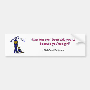 Donkere K-9 politieman Bumpersticker