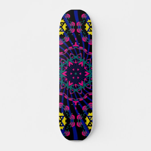 Donkere kaleidoscoop ontwerp: aangepast skateboard (Voorkant)