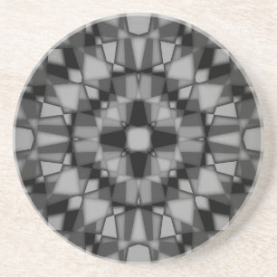 Donkere kaleidoscoop patroon zandsteen onderzetter