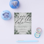 Donkere kalligrafie Eucalyptus budget speciale dag Flyer (Enkel)