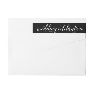 Donkere kalligrafie script huwelijksviering