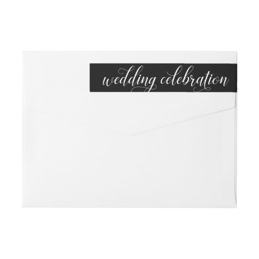 Donkere kalligrafie script huwelijksviering (Achterkant)