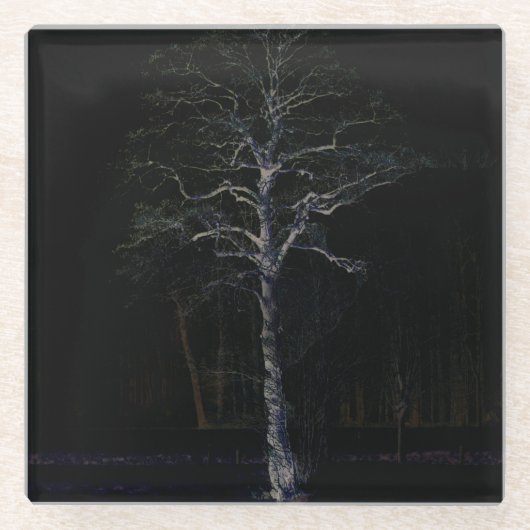 Donkere kant 3 coastercnm glazen onderzetter (Voorkant)