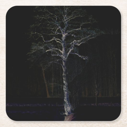 Donkere kant 3 coastercnm kartonnen onderzetters (Voorkant)